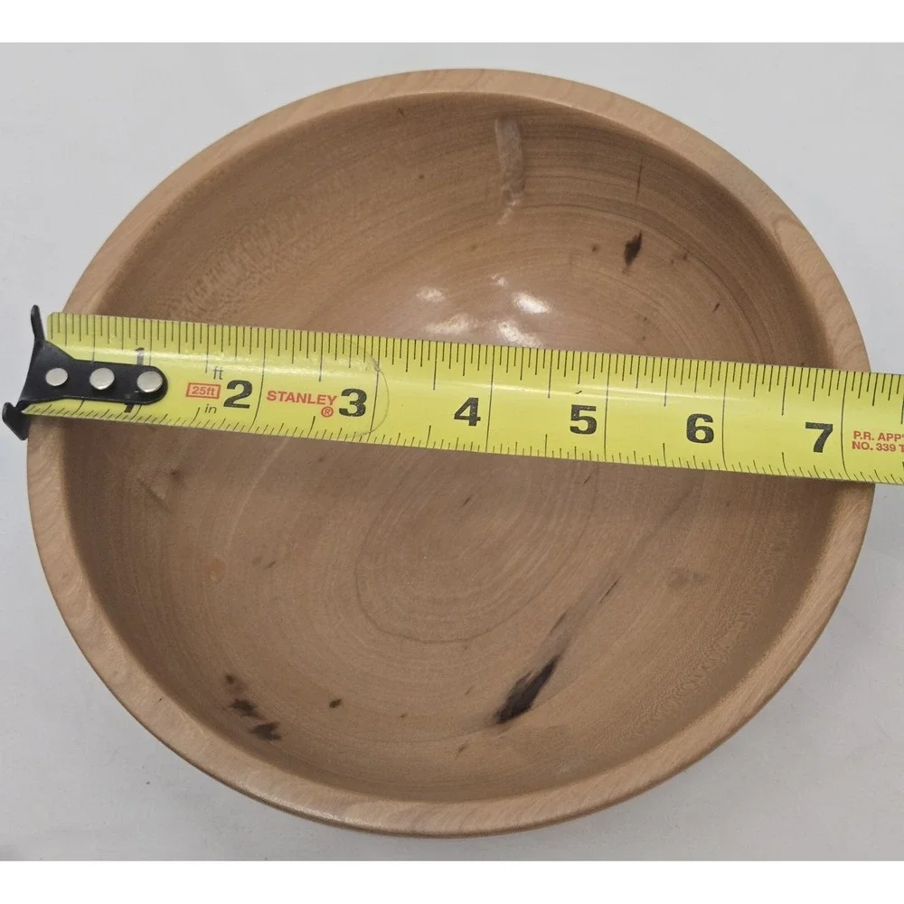 Vtg J. Anderson Hand-Turned Elm Wood Bowl 7